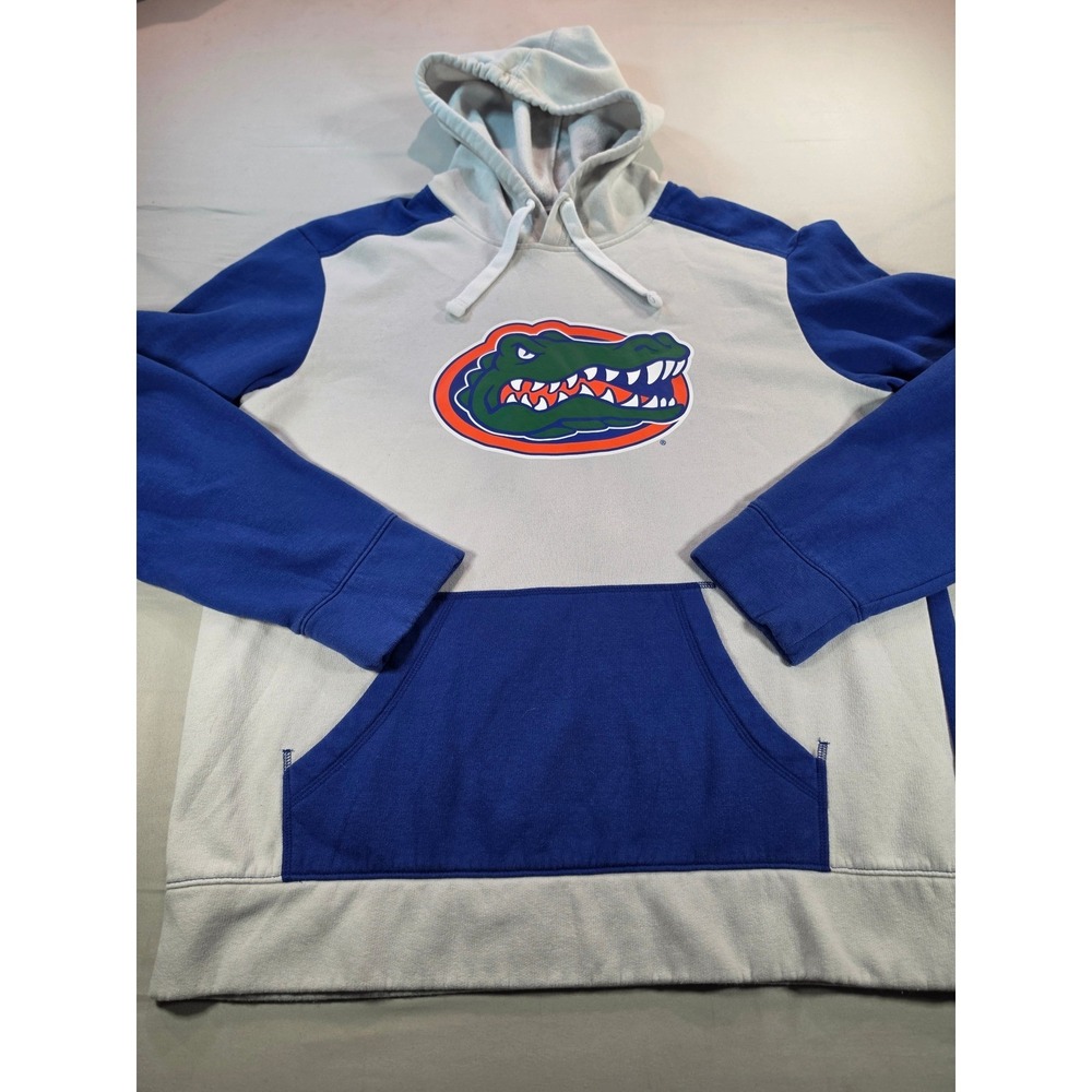 Fanatics Florida Gators Hoodie Mens Large Blue Grey Color Block Sweatshirt L